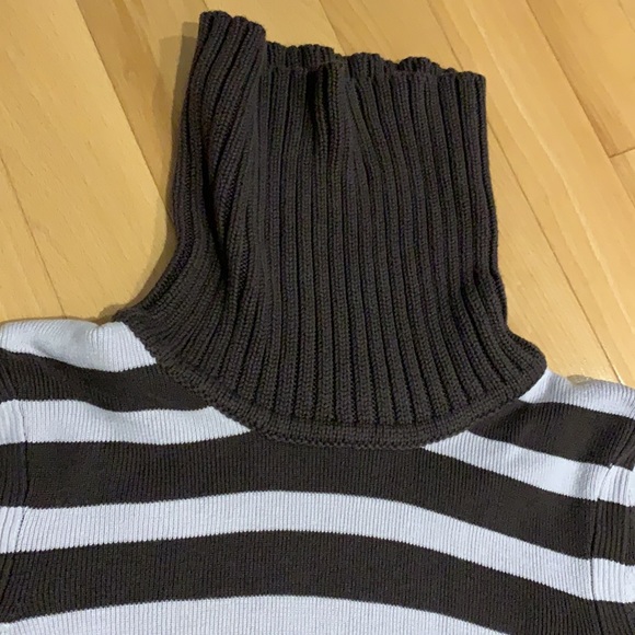 EUC RW&CO women’s Brown & Mauve Striped Turtleneck - size XL - Picture 3 of 17